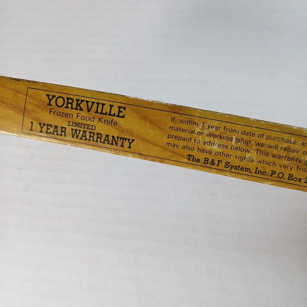 Yorkville Magic Frozen Food Knife Vintage Stainless Steel Hardwood Handle Japan